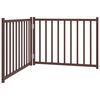 vidaXL Cancello Cani Pieghevole 2Pannelli Marrone 160cm Massello Abete
