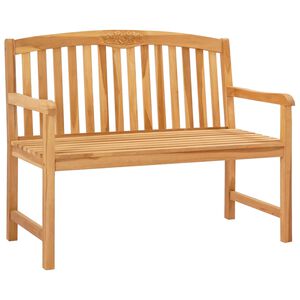 vidaXL Panchina in legno intagliata a mano 114 x 60,5 x 95 cm