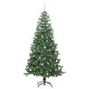 vidaXL Albero di Natale con 300 LED con supporto Verde 240 cm PVC