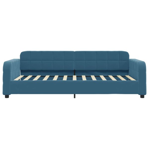vidaXL Divano Letto con Materasso Blu 90x200 cm in Velluto