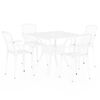 vidaXL Set da Bistrot 5 pz in Alluminio Pressofuso Bianco