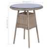 vidaXL Set da Bistro 3 pz con Cuscini in Polyrattan Marrone