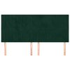 vidaXL Testiera Verde Scuro 200x5x118/128 cm Velluto