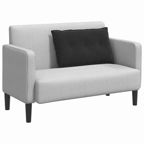 vidaXL Cuscino per Schiena Nero 80 x 50 cm Tessuto in Cords