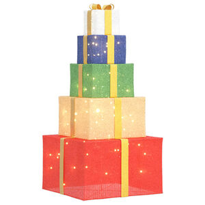 vidaXL Confezione Regalo Decorazioni Natalizie 250 LED Bianco Caldo