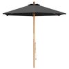 vidaXL Ombrello da giardino &Oslash; 270 x 248 cm Legno di Eucalipto Massello