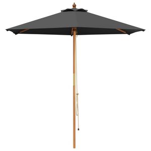 vidaXL Ombrello da giardino &Oslash; 270 x 248 cm Legno di Eucalipto Massello