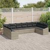 vidaXL Set Divano da Giardino 10 pcs Grigio chiaro polyrattan
