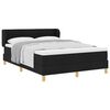 vidaXL Letto a molle con materasso Nero 140 x 200 cm Tessuto