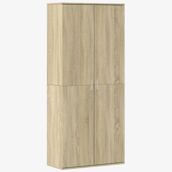 vidaXL Credenza Rovere Sonoma 80x35x180 cm in Legno Multistrato