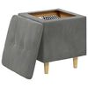 vidaXL Pouf contenitore Grigio scuro 40 x 40 x 45 cm Velluto