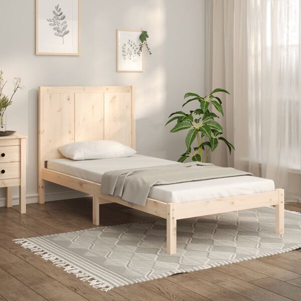 vidaXL Giroletto senza Materasso 75x190 cm in Legno Massello di Pino