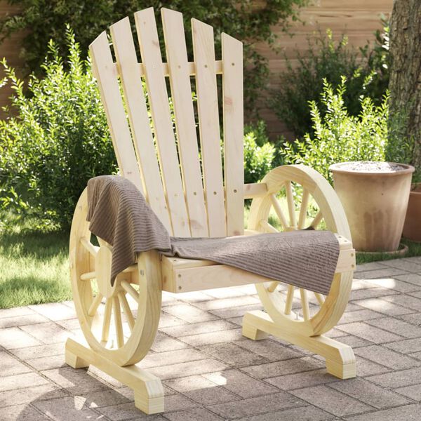 vidaXL Sedie da Giardino Adirondack 4 pz in Legno Massello di Abete