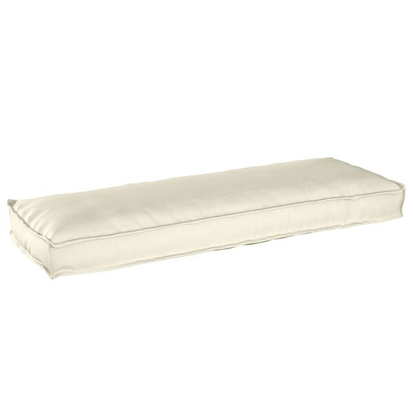 vidaXL Cuscino Crema 120 x 40 x 8 cm Tessuto Oxford