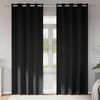 vidaXL Tende Blackout con Anelli 2 pcs Nero 245 x 140 cm Poliestere