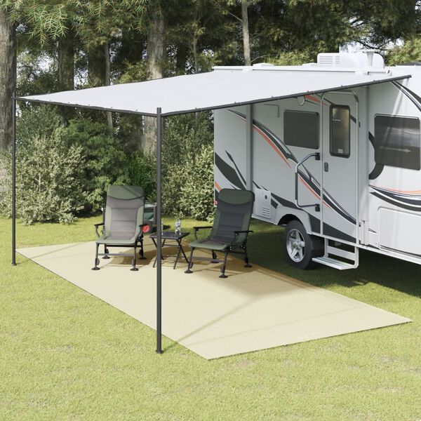 vidaXL Tappeto da Tenda Crema 6x2,5 m