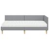 vidaXL Struttura Letto Angolare con Materasso 2 pcs Grigio chiaro
