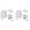 vidaXL Copriwater a Chiusura Rallentata 2 pz Plastica Bianco