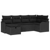 vidaXL Set Divano da Giardino 6 pz Poly Rattan