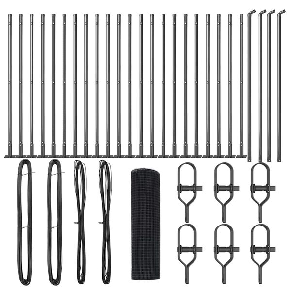 vidaXL Palo della recinzione Grigio 50 x 0,4 m (mesh 19 x 19 mm)