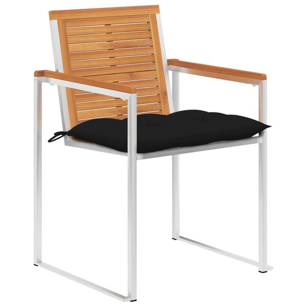 vidaXL Sedie da Giardino con Cuscini 6 pz in Legno Massello di Acacia