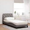 vidaXL Letto con Materasso Tortora 80x200 cm in Tessuto