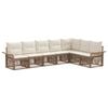 vidaXL Set Divano da Giardino 7 pcs Beige polyrattan