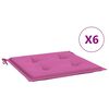 vidaXL Cuscini per Sedia 6 pz Rosa 50x50x4 cm in Tessuto