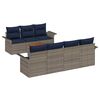 vidaXL Set Divano da Giardino 8 pz Grigio polyrattan