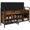 vidaXL Panca Porta Scarpe Rovere Fumo 105,5x32x57,5 cm