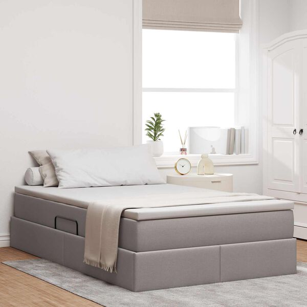 vidaXL Letto con contenitore e materasso Talpa 120 x 190 cm Poliestere