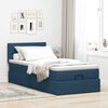 vidaXL Pouf Letto con Materasso Blu 100x200 cm in Tessuto