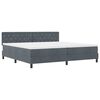 vidaXL Letto a molle con materasso Grigio scuro 200 x 200 cm Velluto