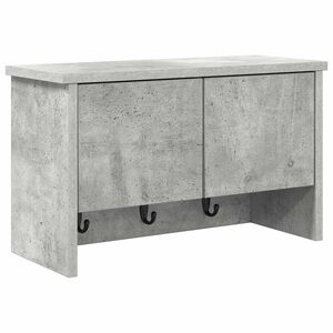 vidaXL Appendiabiti a muro con porta Grigio cemento 50 x 20 x 30 cm