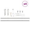 vidaXL Kit Binari Porta Scorrevole 400 cm Acciaio Inossidabile Argento