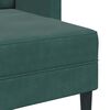 vidaXL Divano 2 Posti con Chaise longue a L Verde Scuro 125 cm Velluto