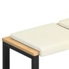 vidaXL Cuscino per panchina 2 pcs corduroy Crema Profondit&agrave; 35 cm