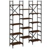 vidaXL Libreria Rovere Marrone 127,5x28,5x172,5cm in Legno Multistrato