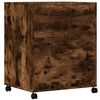 vidaXL Supporto per Stampante con Ruote Rovere Fumo 60x48x74 cm