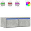 vidaXL Mobile Porta TV con Luci LED Grigio Cemento 75x35,5x25 cm