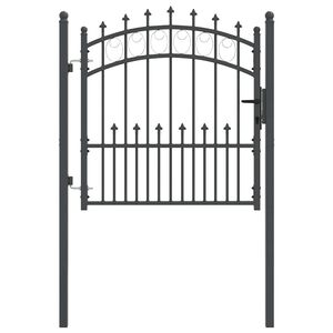 vidaXL Cancello della recinzione con punte EMMEN 100 x 100 cm