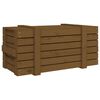 vidaXL Contenitore Portaoggetti ambra 91x40,5x42cm Legno Massello Pino