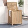 vidaXL Cesto del Bucato 50x35x60 cm in Legno Massello di Teak