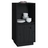 vidaXL Credenza Nera 38x35x80 cm in Legno Massello di Pino
