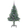 vidaXL Albero di Natale Artificiale Imbiancato con Luci LED 150 cm