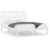 vidaXL Giroletto Bianco in Legno Massello di Pino 140x190 cm