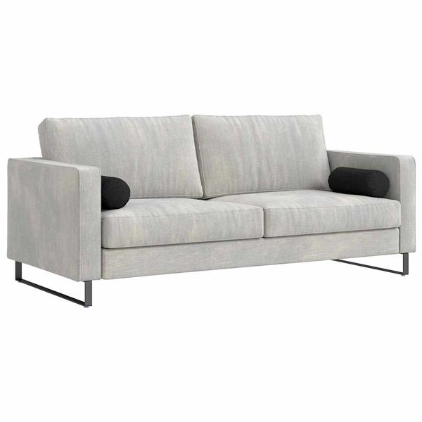 vidaXL Cuscini a rullo 2 pcs Nero Ø 15 x 40 cm Tessuto