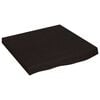 vidaXL Piano Bagno Marrone Scuro 60x60x(2-6)cm Legno Massello Trattato