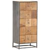 vidaXL Cassettiera 45x30x100 cm in Legno Massello di Recupero