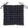 vidaXL Cuscini per Sedia 4 pz Motivo a Quadri Nero 40x40x7 cm Tessuto
